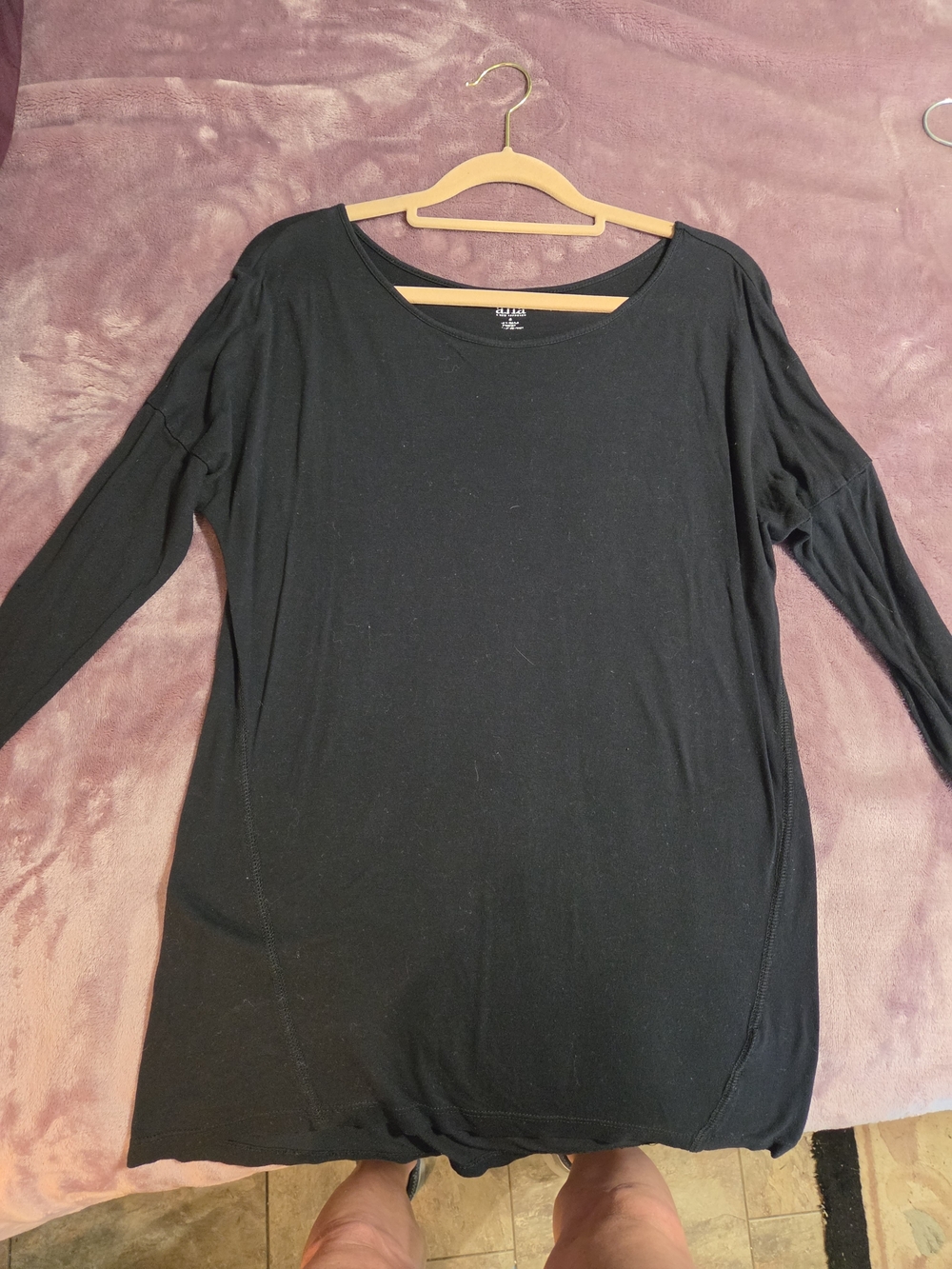 a.n.a Black Long Sleeve Women's Tunic